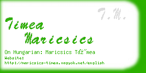 timea maricsics business card